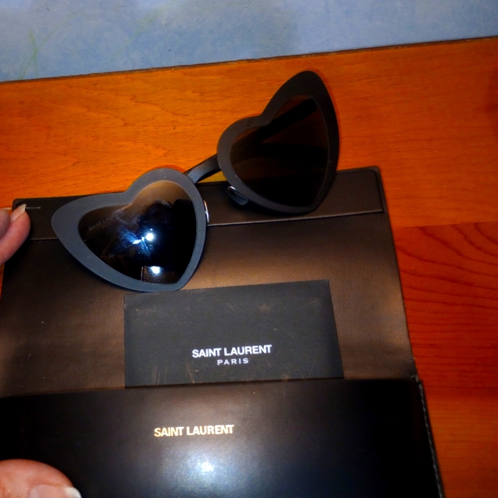 Women’s Saint Laurent Heart Sunglasses